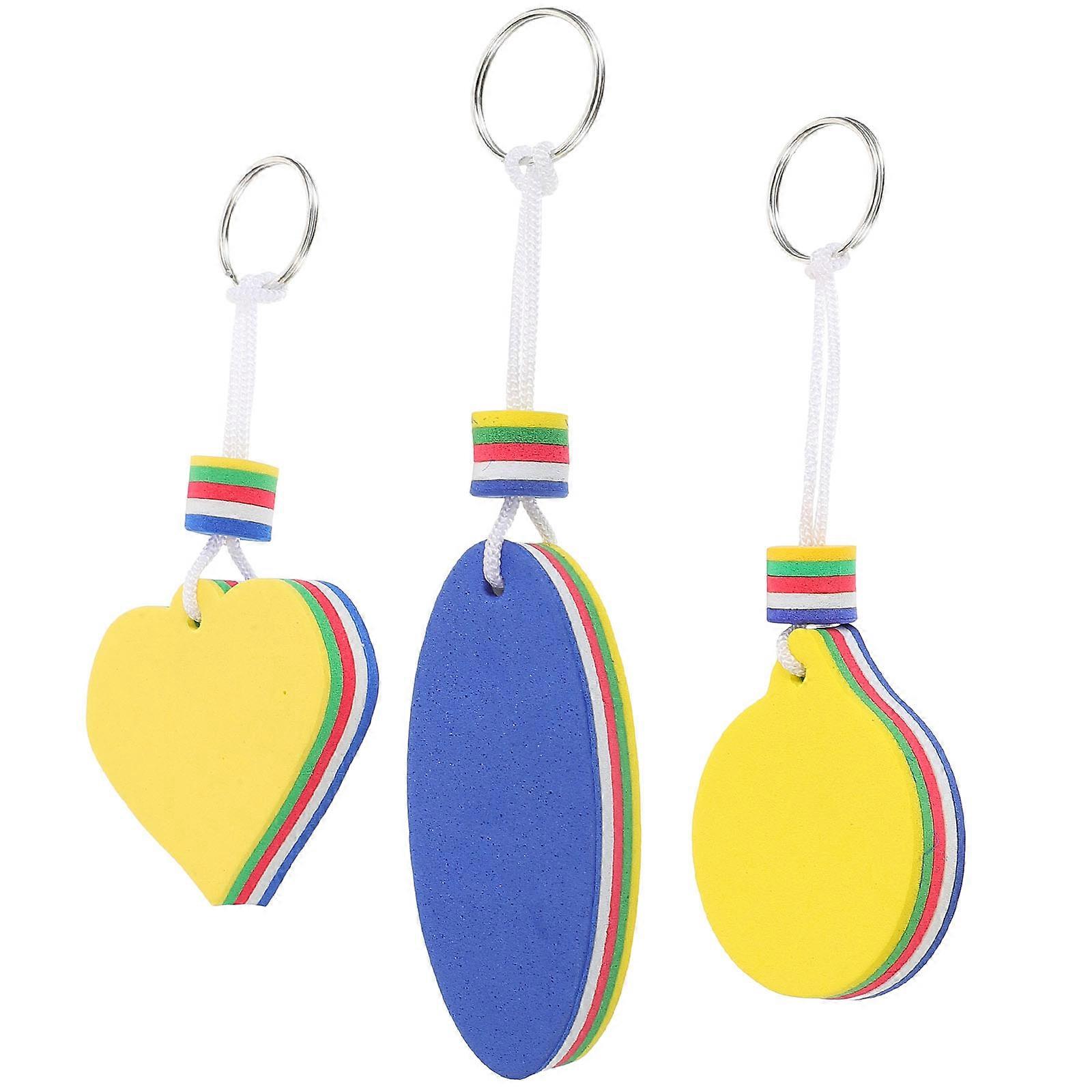 3pcs Water Activity Keychains Floating Pendants Keychains Floating Key Rings