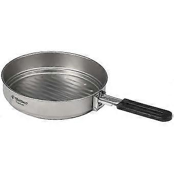 Ultralight 1100ml Titanium Frying Pan with Folding Handle Rust-Resistant Outdoor Cookware for Camping, Hiking, and Backpacking