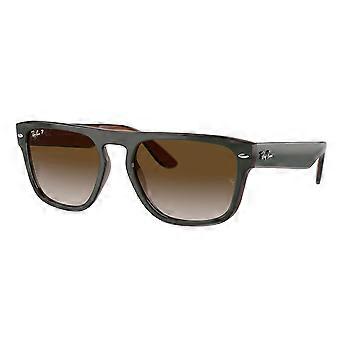 Ray-Ban RB4407 Polarized 6732T5 Full Rim Green/Dark Grey/Transparent Brown Unisex Wayfarer Sunglasses UV3 Polarized Original