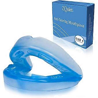 ZQuiet, Boccaglio anti-russamento, Misura comfort n. 1, Ricarica singola, Blu, Prodotto negli Stati Uniti, Senza BPA, Materiale di grado medicale_ynal