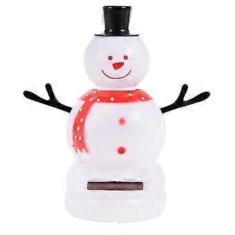 Solar Powered Dancing Snowman Bobble Head Toy for Home or Office Holiday Desk Decoration