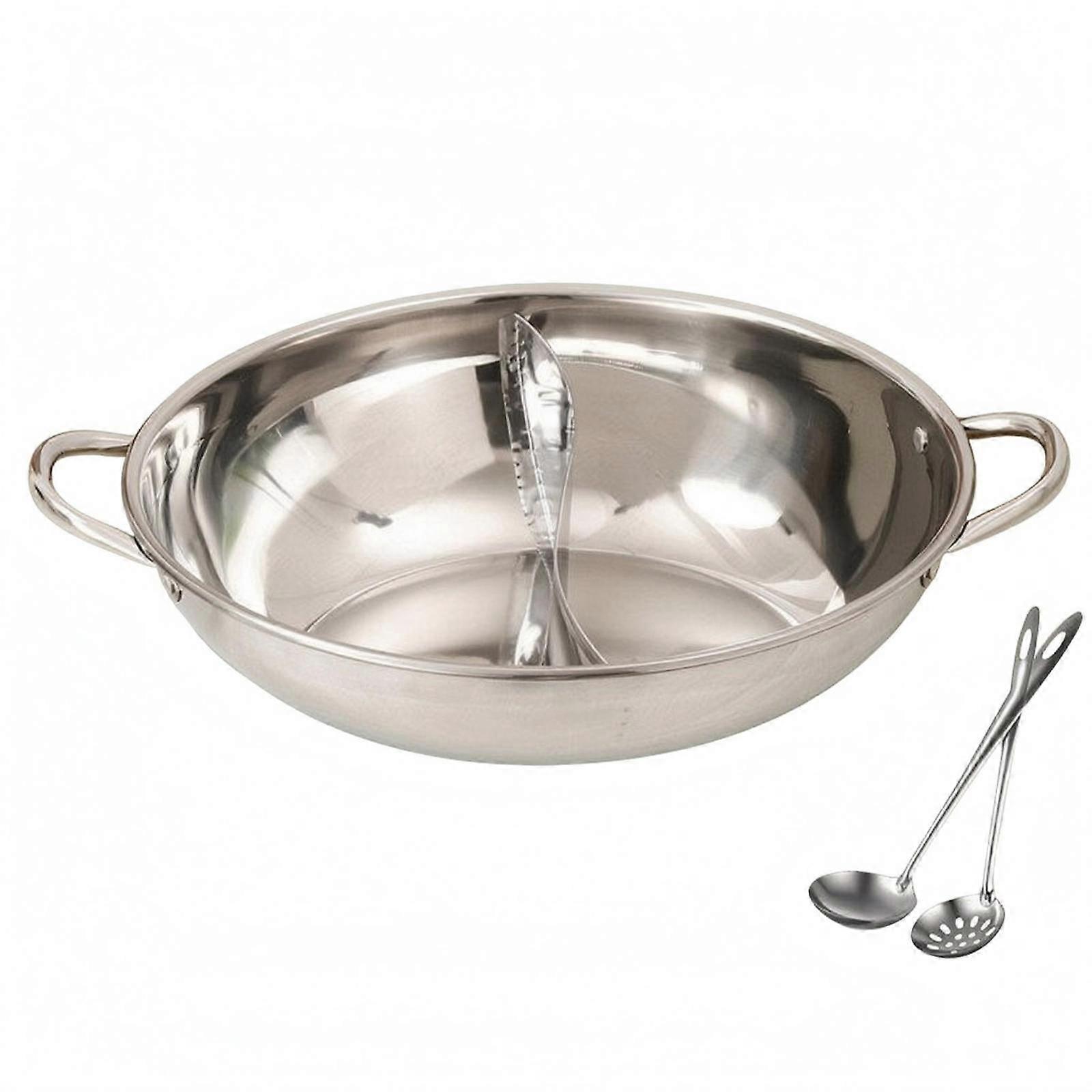 Split Hot Pot Induction Compatible Yin Split-Broth Pot Thickened Cookware