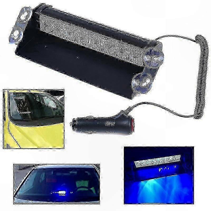 Blue LED Emergency Warning Strobe Light compatible with Vehicle Dashboard