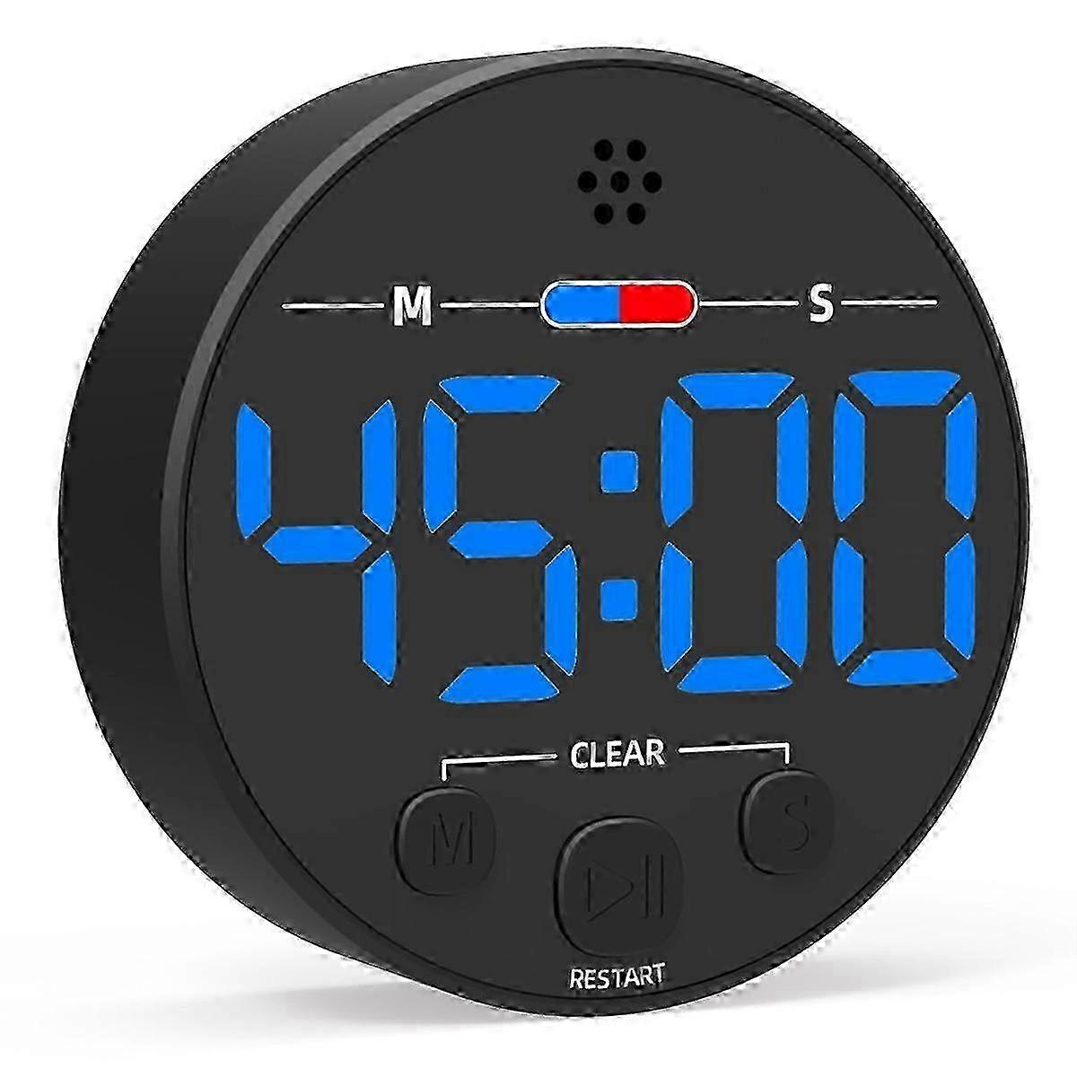 Visual Digital Timer with LED Display - Ideal compatible with Kitchen, Blue Edition 0313