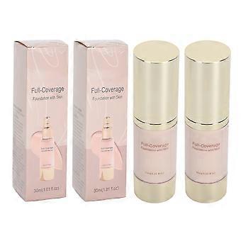 2pcs Concealer Liquid Foundation Waterproof Long Lasting Cre...