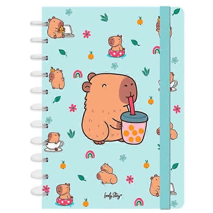 Carnet de notes A4 Lovely Story Capybara Bubble Tea