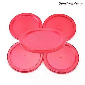 5 PCS Hot New High Quality Children Indoor Table Game Play Toys Red Plastic Mini Air Hockey Table Puck Durable Practical
