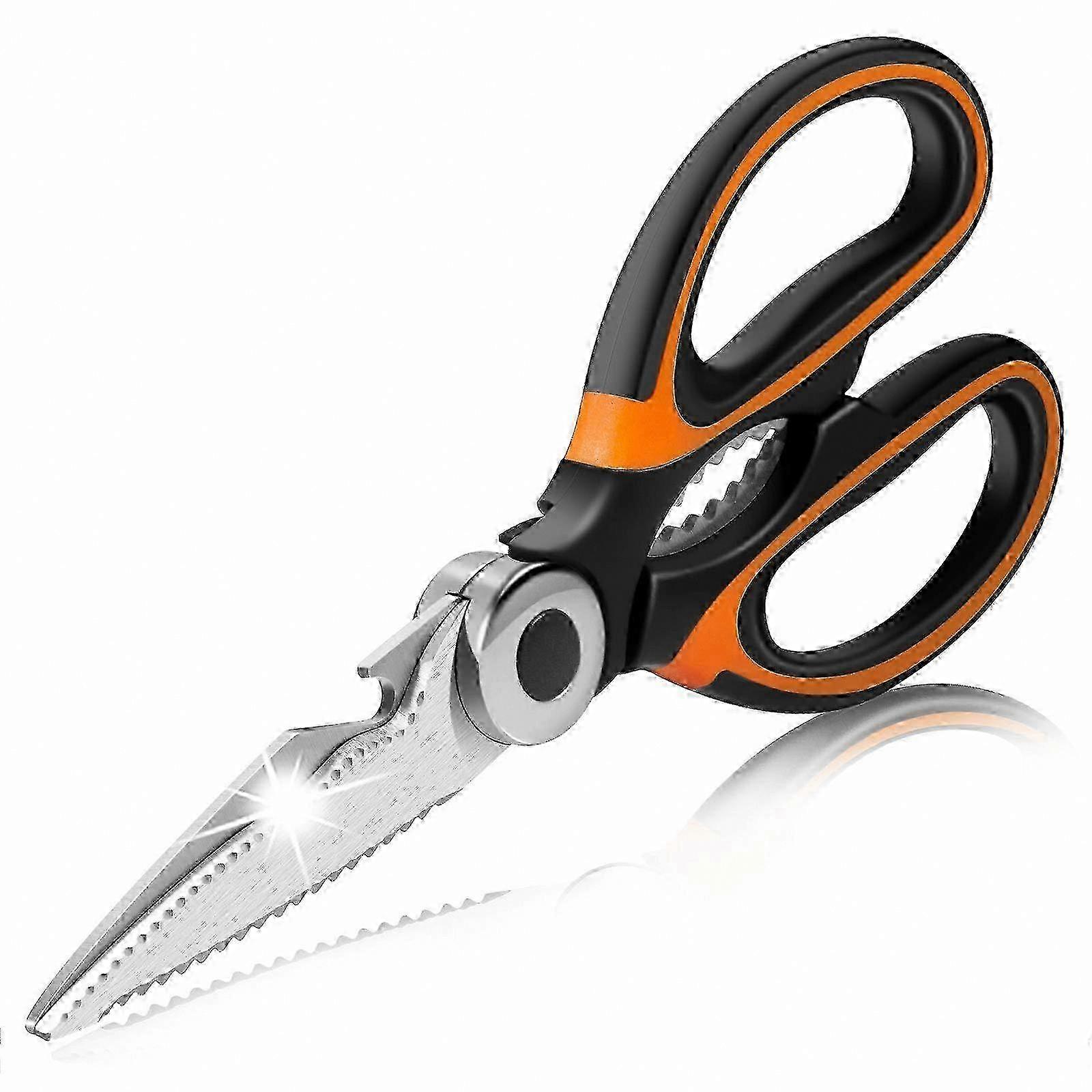 Professional-Grade Serrated Kitchen Shears Dishwasher Safe
