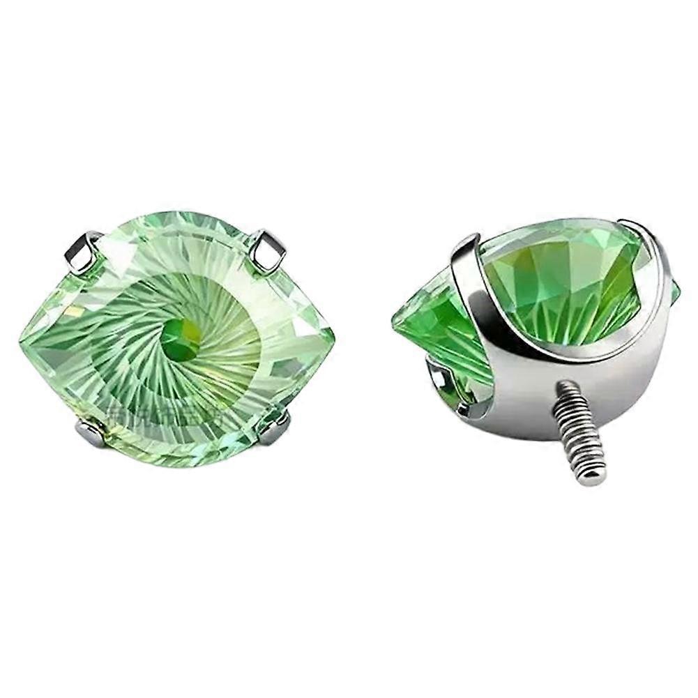 Titanium Conch Stud - Titanium Alloy Color Stone Secure Thread For Sensitive