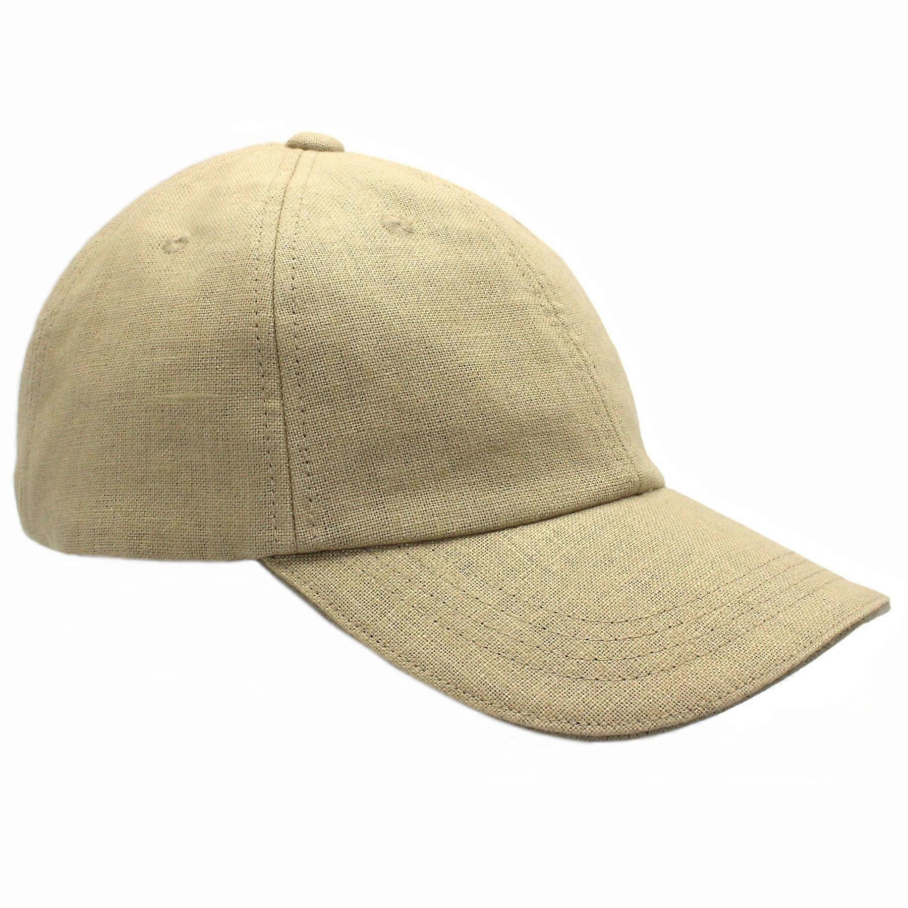 Dromore Irish Linen Baseball Cap ZH287 Wheat