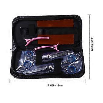 Professional Hair Cutting Scissors Set for Hair Cutting 7Pcs Kit with Blue Handles