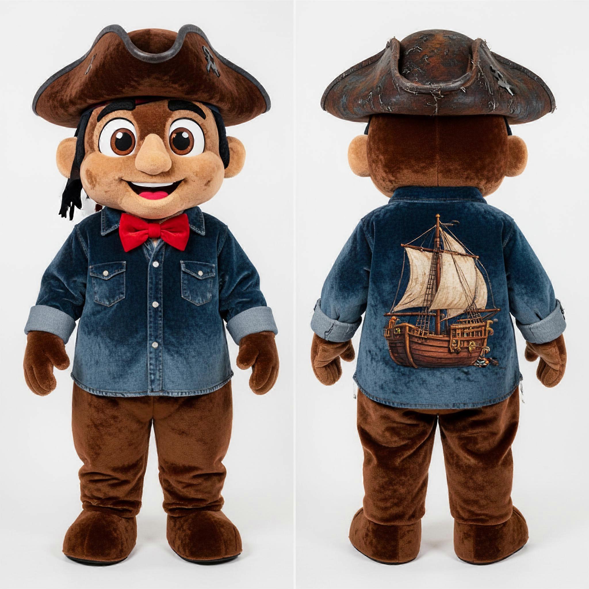 MASTICOT Russet Brown Weathered Pirate Mascot
