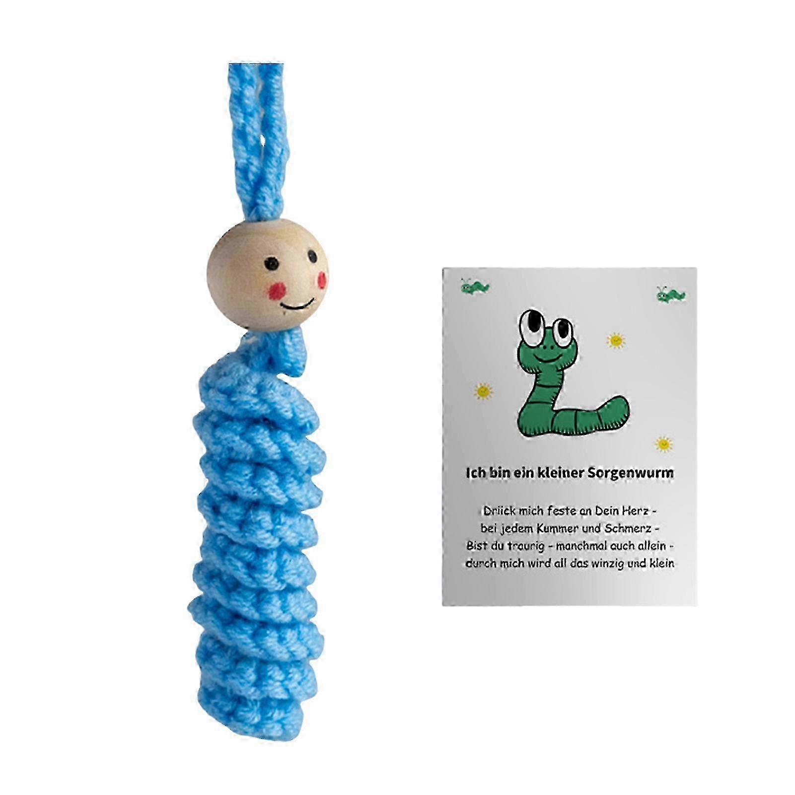 Plush Knitted Worm Hanging Toy