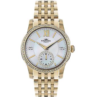 Mondia madison lady Japanese Quartz Analog Women Watch with Stainless Steel Bracelet in Gold Plated MI741P-2BM