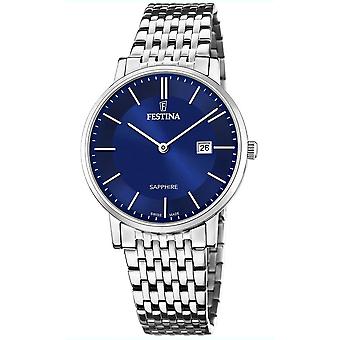 Festina swiss made watch for Analog Quartz Men with stainless steel bracelet F20018/2