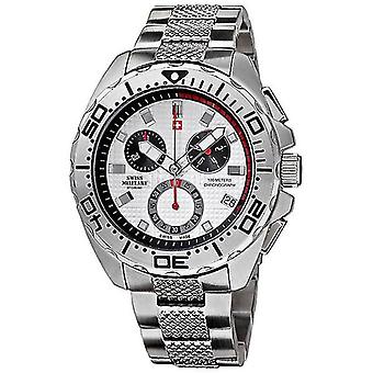 Swiss Military Quartz Analog Man Watch with Stainless Steel Bracelet 20082ST-2M