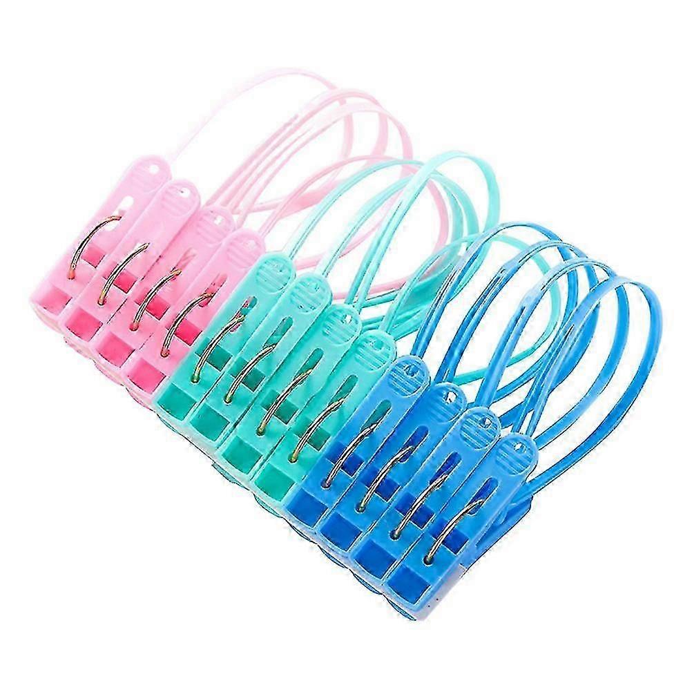 24 PCS Plastic Clothespins Clips Clothes Pegs