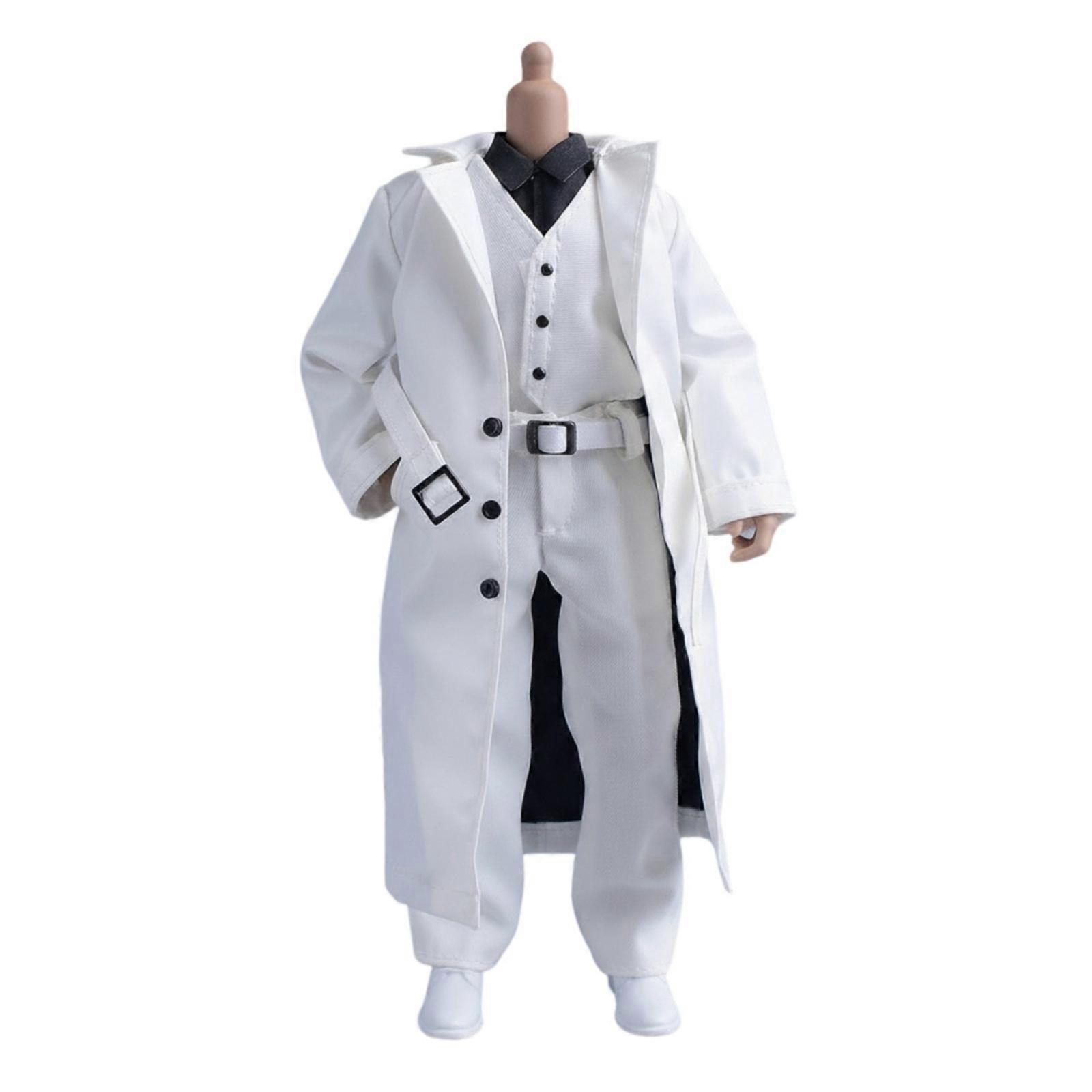 Long Long Coat Set Shiny 1/12 Scale Doll Clothes Button Front