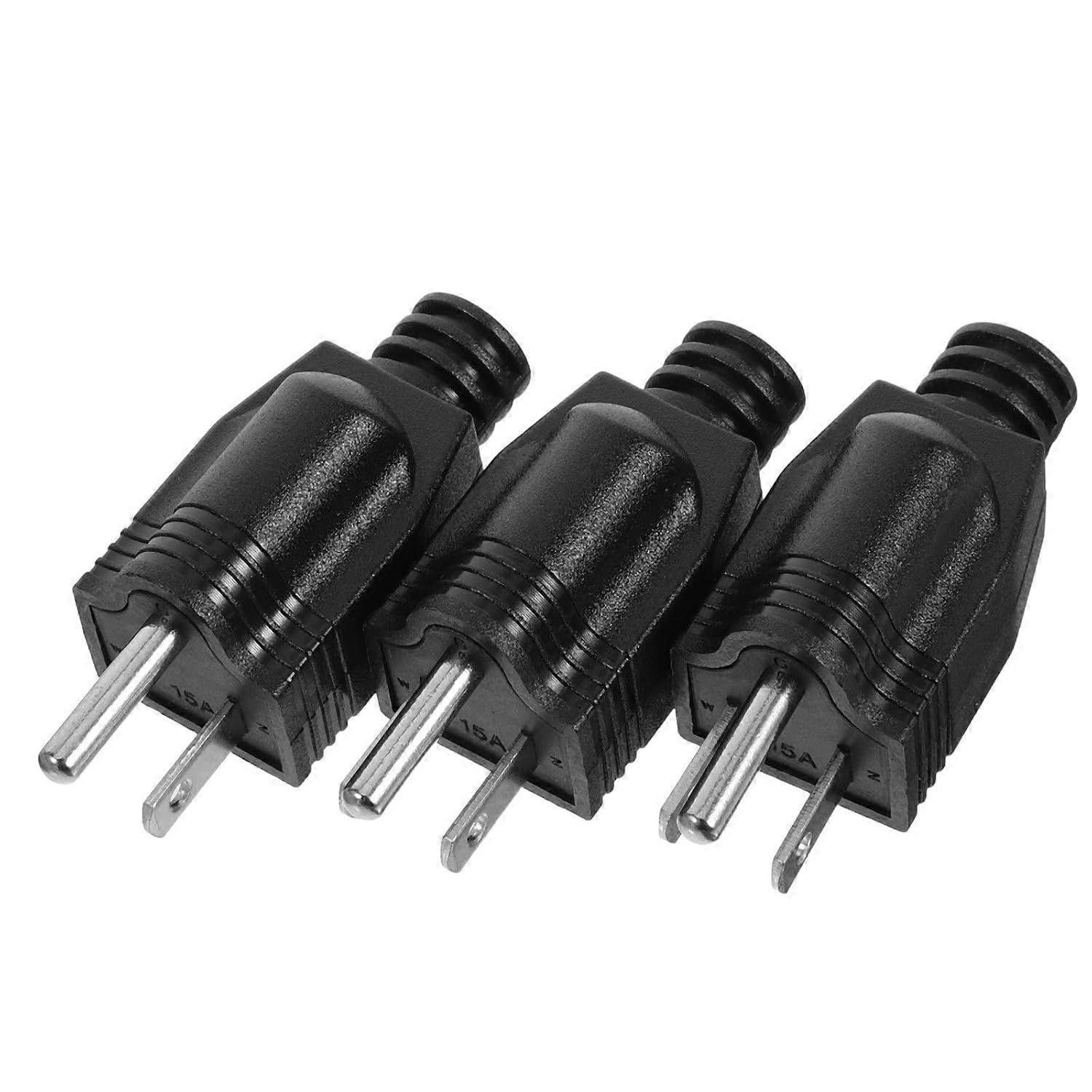 3pcs Electrical Plug Adapter Detachable Three Prong Replacement