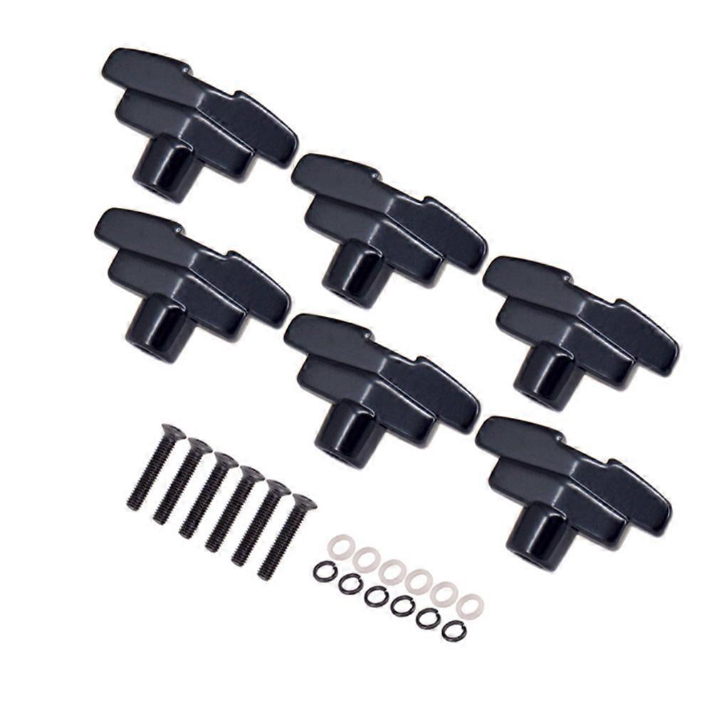 6pcs Guitar Tuning Pegs Zinc Alloy T Shape Knobs Keys Tuners Machine Heads Knobs with Screw Kit