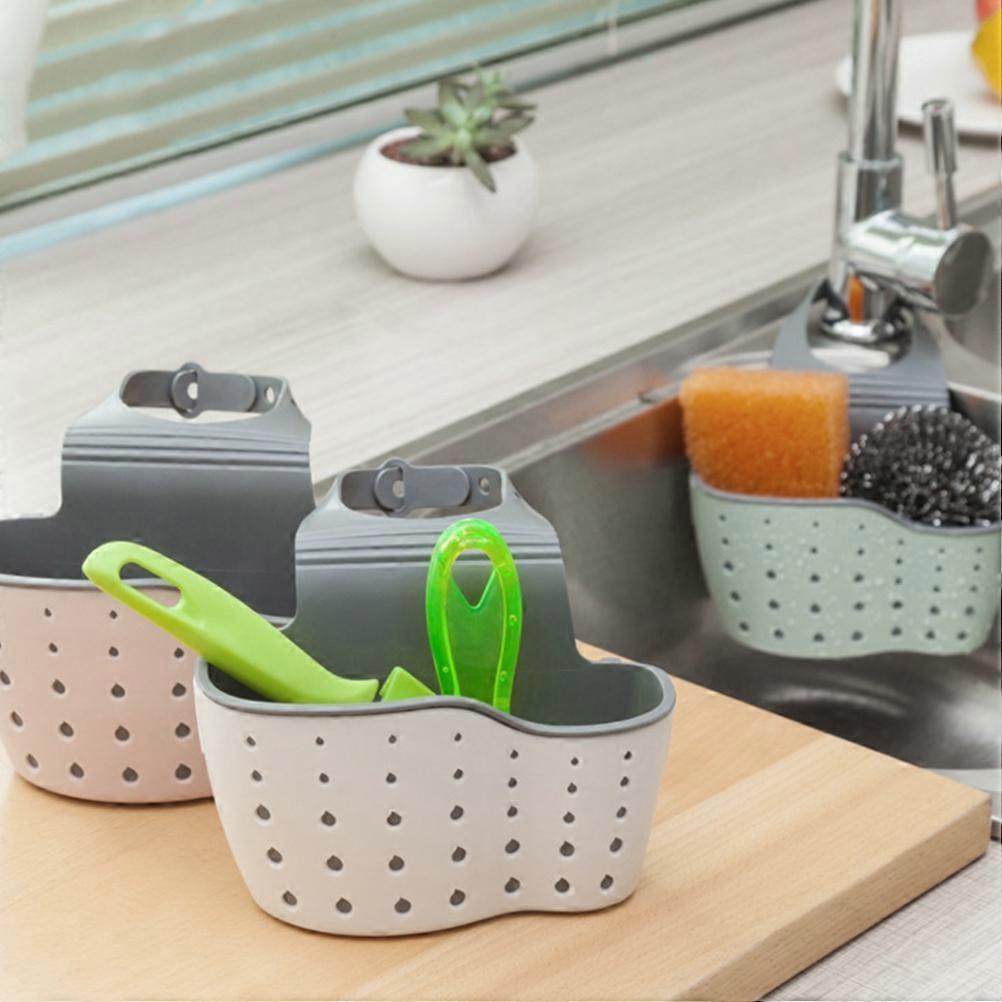 Sink Shelf Soap Sponge Drain Rack Bathroom Holder Kitchen Storage Adjustable Kitchen Organizer