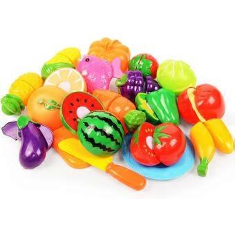 Food Cutting Toys for Kids Play Food 13PCS/Set Toy BPA Free Fruits Vegetables Toy Play Kitchen Accessories for Girls Boys