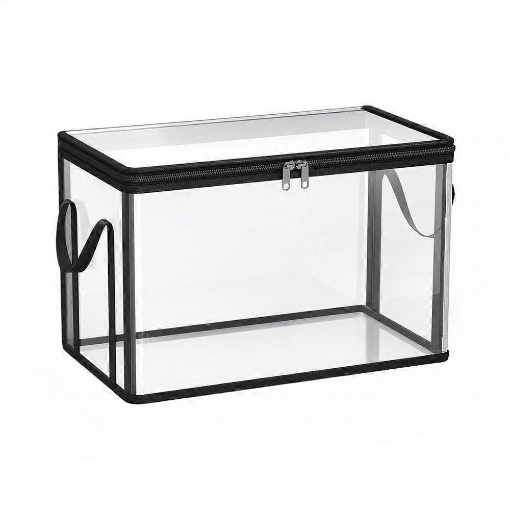 Clear Stackable Storage Boxes Large Capacity Organizer Bins for Books Toys Clothes Snacks, Stackable Design Saves Space