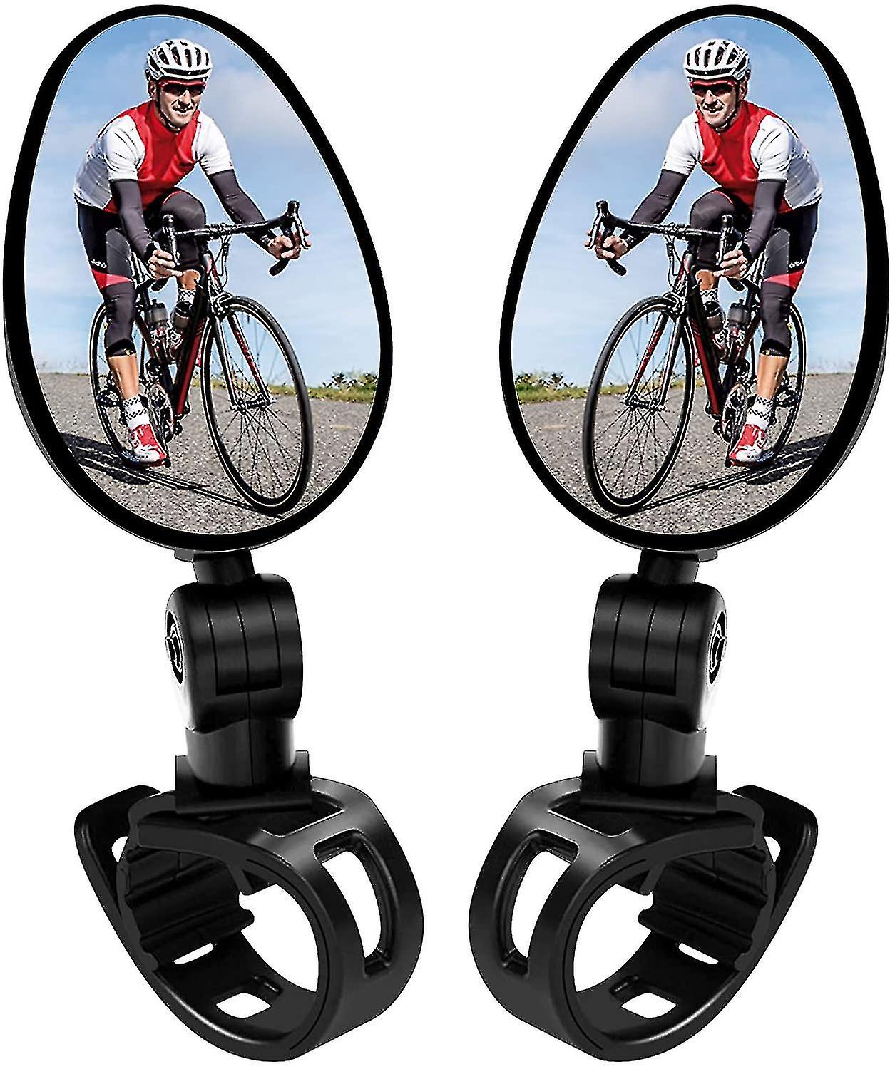 2 Pcs Bicycle Mirrors Universal Mini 360 Rotaty Rear View Camera