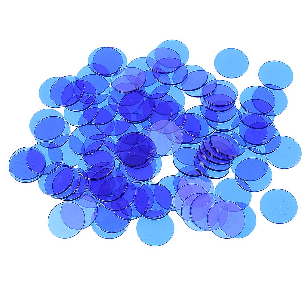 300Pcs Professional Bingo Game Chips Counting Bingo Chips Plastic Blue