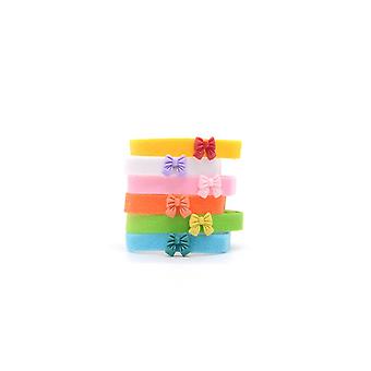 6 pcs Assorted Colors Puppy ID Collars Whelping Collars Newborn Dog Kittens Band Adjustable Identification Collar for Pet