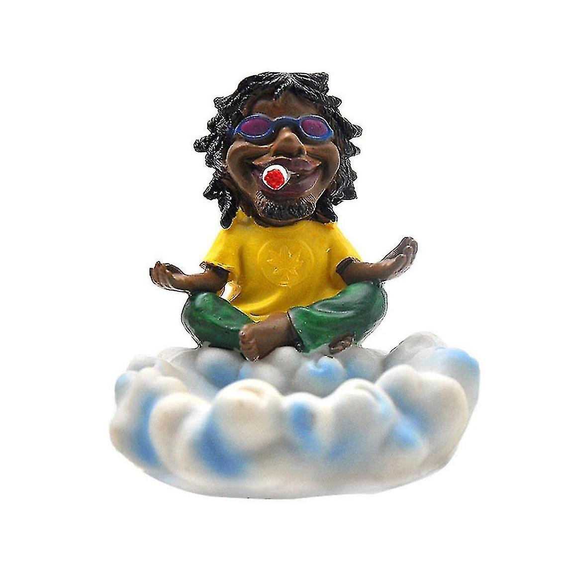 Adorable Fireplace Creative Resin Man Gray Single Tray Weed Weed Ashtray Ashtray