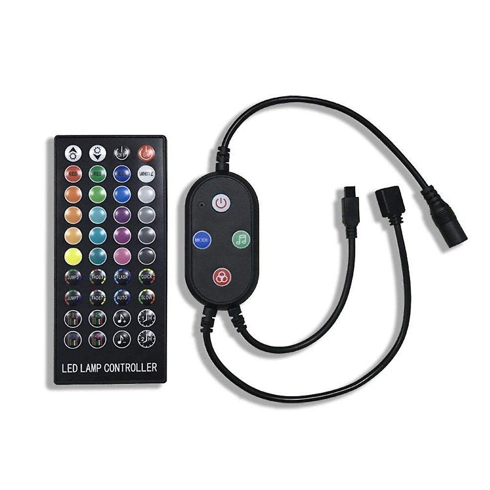 Bluetooth Music Rgb Led Controller + 40-key Ir Remote For 5050/2835 Strip Lighting, Dc5v-24v