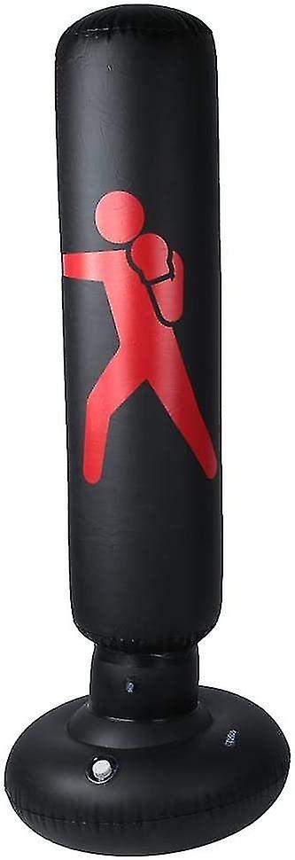 Boxing Punch Bag 160cm gonfiabile free-standing fitness target stand bag per alleviare la pressione (nero)