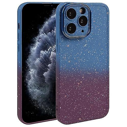 For Iphone 11 Pro Max Gradient Starry Silicone Phone Case With Lens Film