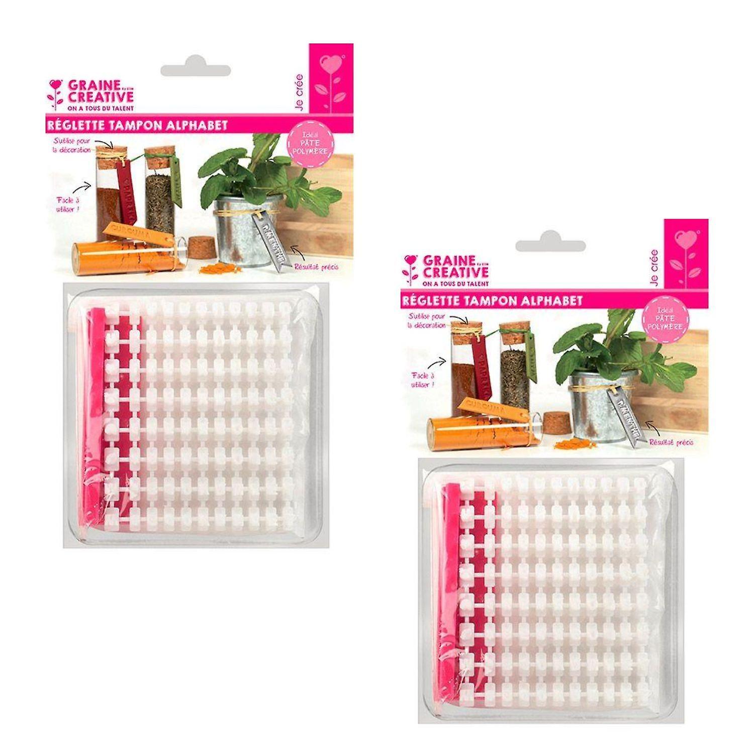2 alphabet stamp rulers for polymer clay
