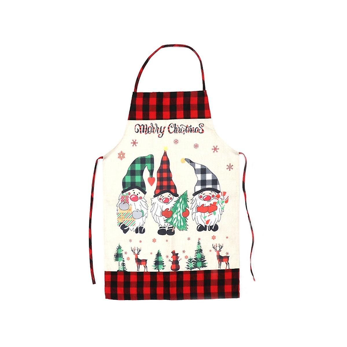 Christmas Bib -With Pockets Waterproof, Adjustable Apron for Merry Christmas A