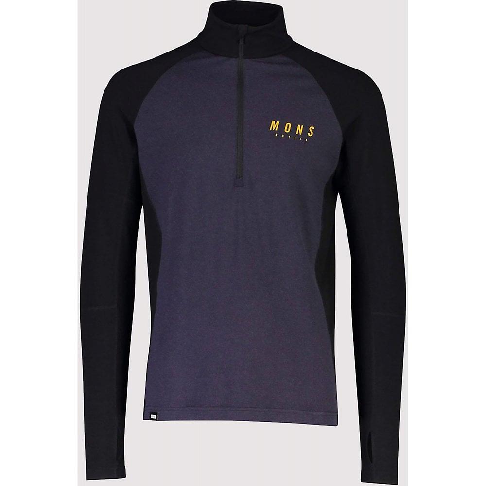 Mons Royale Olympus 3.0 Half Zip Homme / Noir/Gris / S