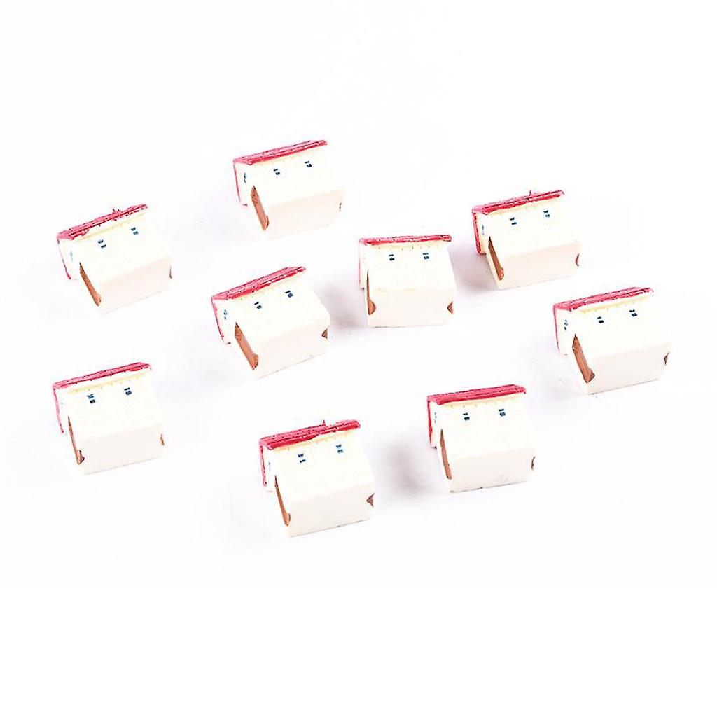Train Railway Diorama Dollhouse Miniature House for DIY Sand Table red