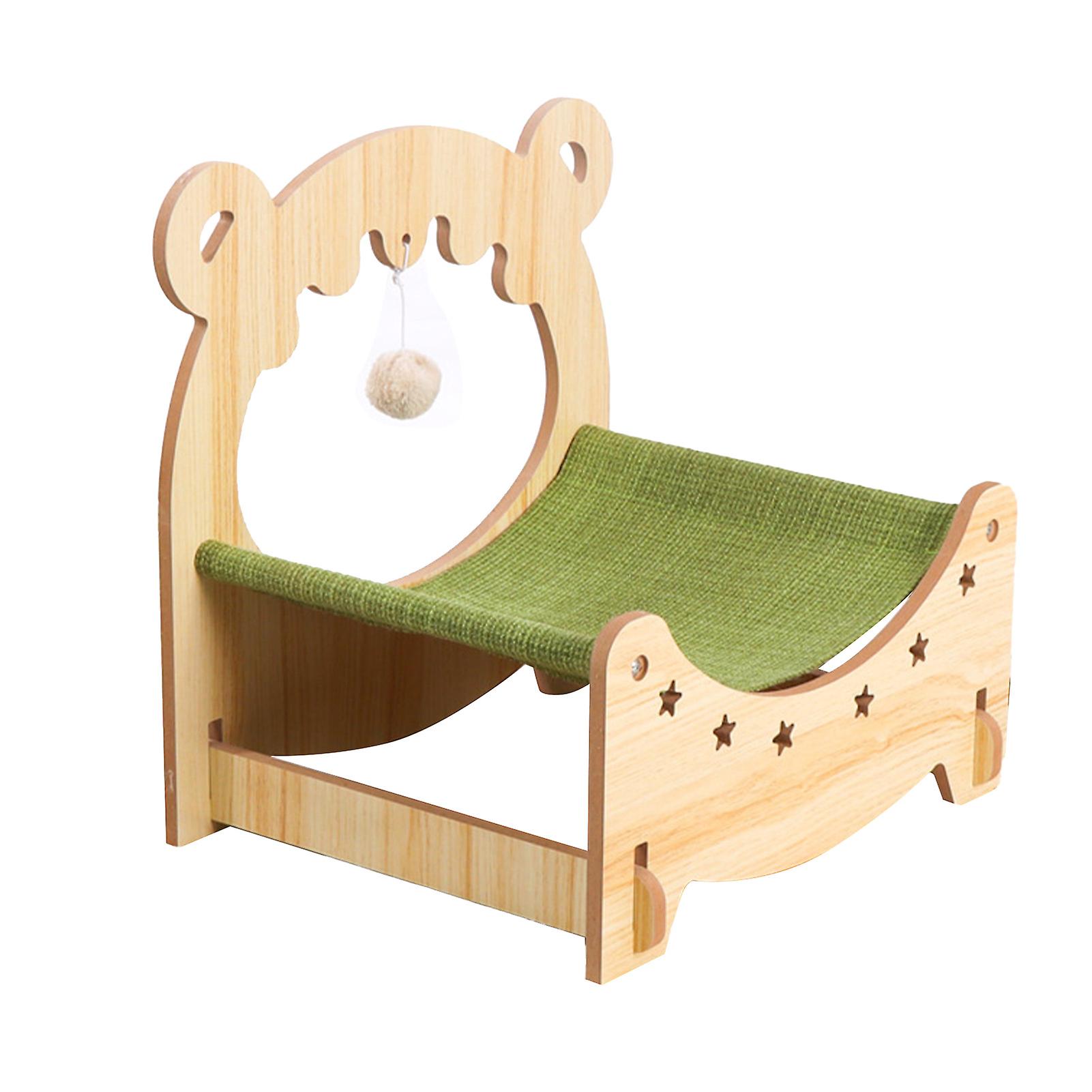 Cat Bed Multipurpose All Seasons Universal Hanging Design Large Space Wooden Pet Bed for Indoor L