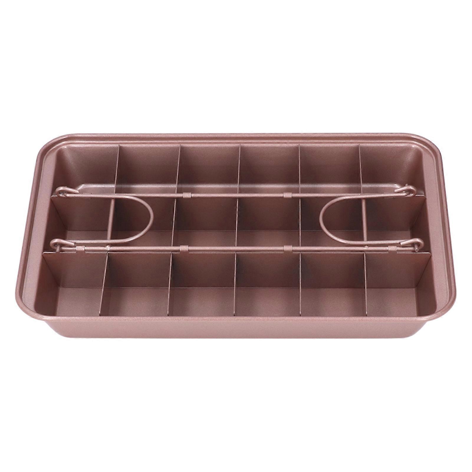 High Carbon Steel Non-Stick Brownie Pan for Baking and Desserts