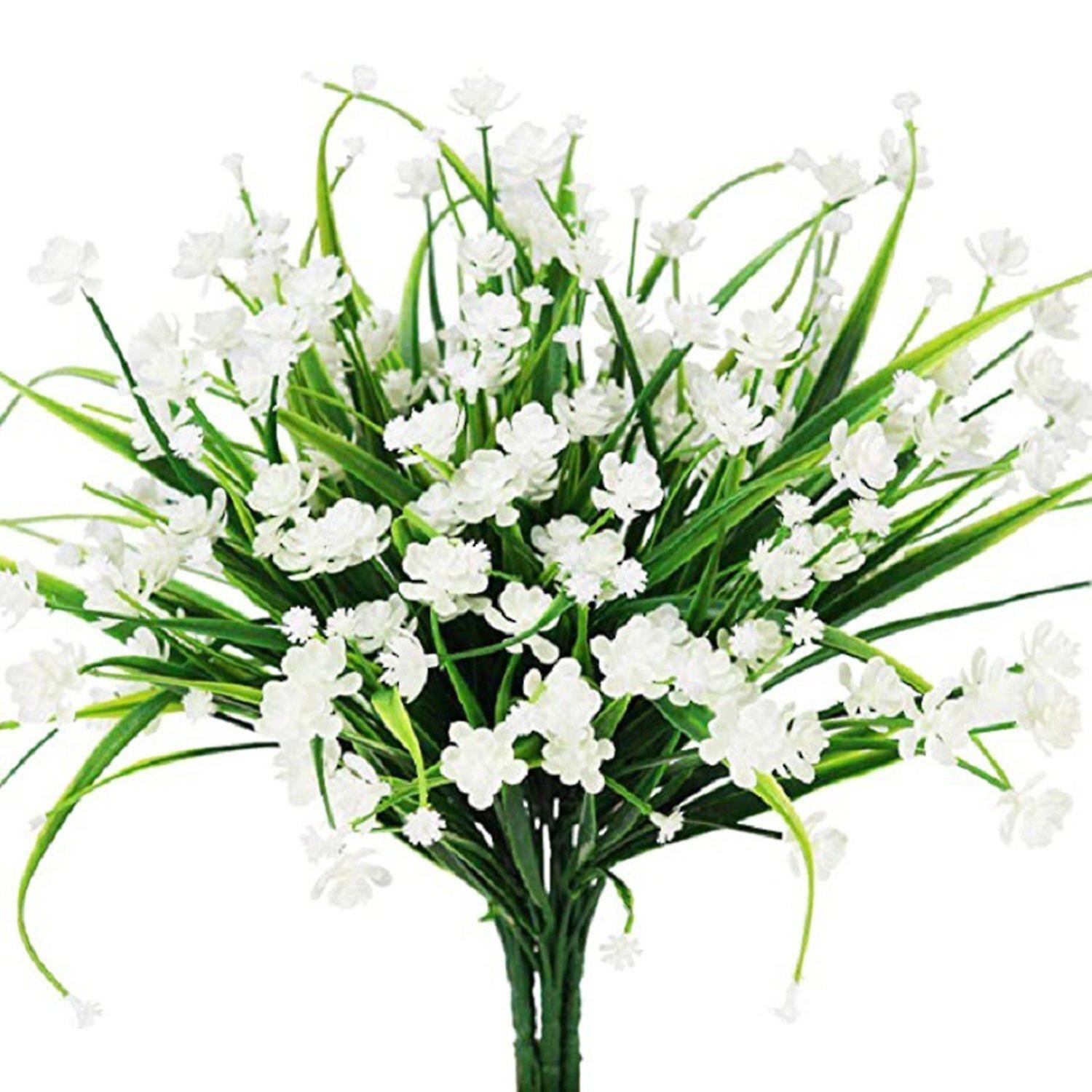 5Pcs Artificial Flowers 7-fork Realistic Anti-Fade Weather-resistant Colorfast Decorative Multicolor