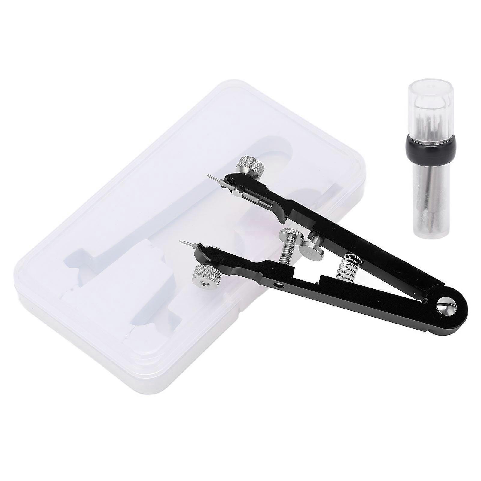 Ouitble Watchband Pliers Watch Spring Bar Pliers, Aluminum Alloy V Shape Tool, Spring Bar Tweezer for Watch Wrist Band Removal, Black