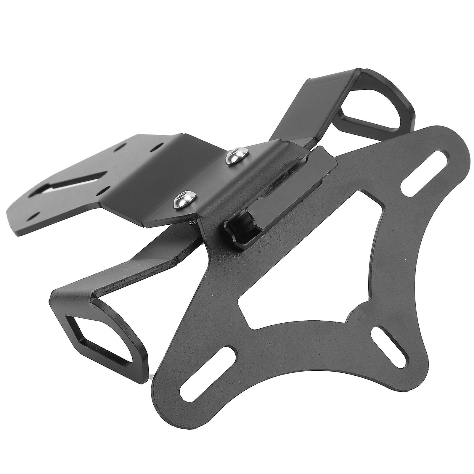 Support de plaque d'immatriculation arrière de moto en acier au carbone noir avec éclairage LED de remplacement pour ZX-10R 2016-2021