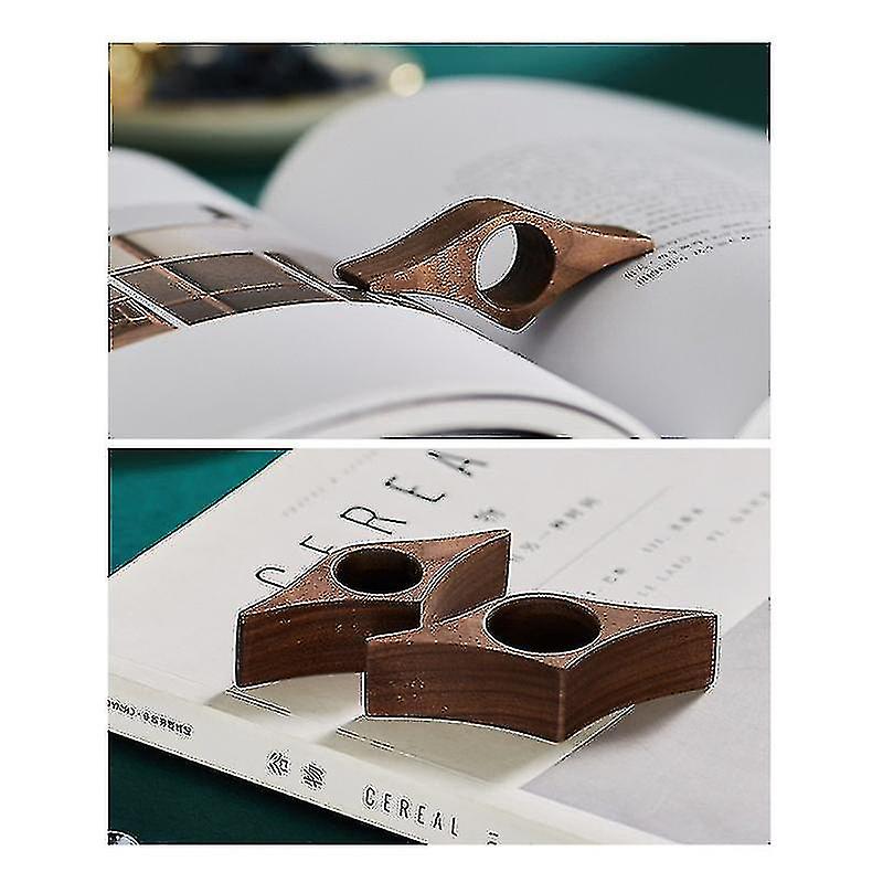 Thumb Book Page Holder Solid Wood Thumb Novel Reading Ring For Reader Book Lover-dwdz