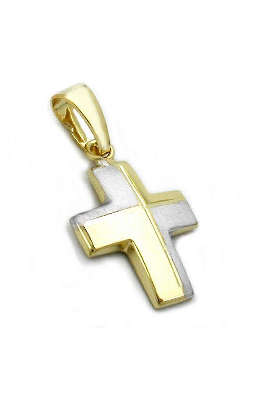 Pendant Cross Bicolor 14k Gold - Gl430879