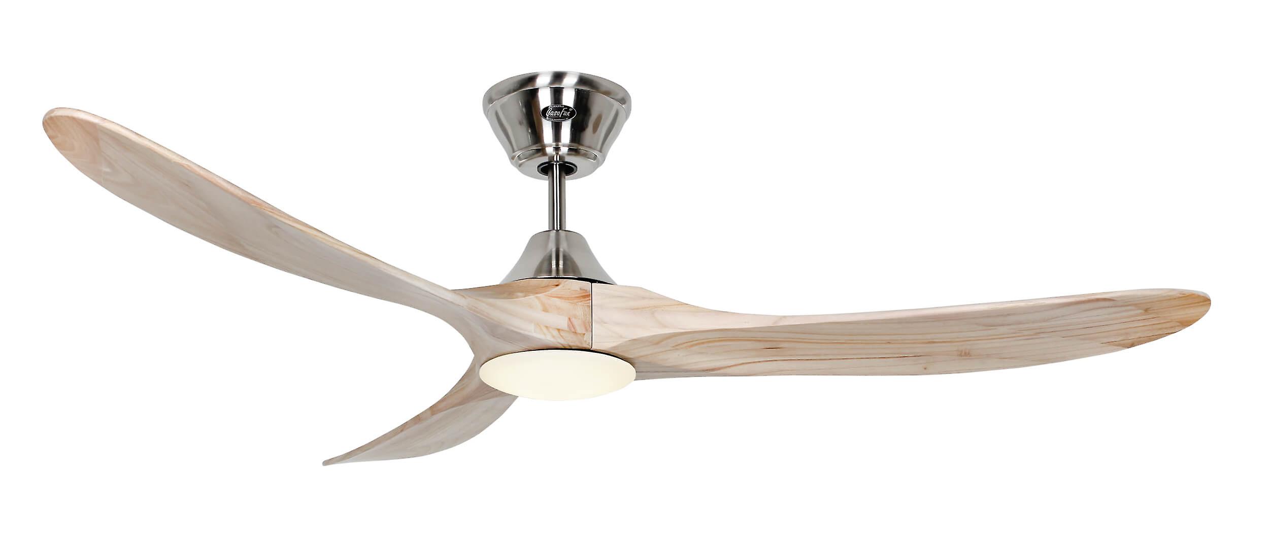 DC Ceiling Fan Eco Genuino Chrome / Wood with LED