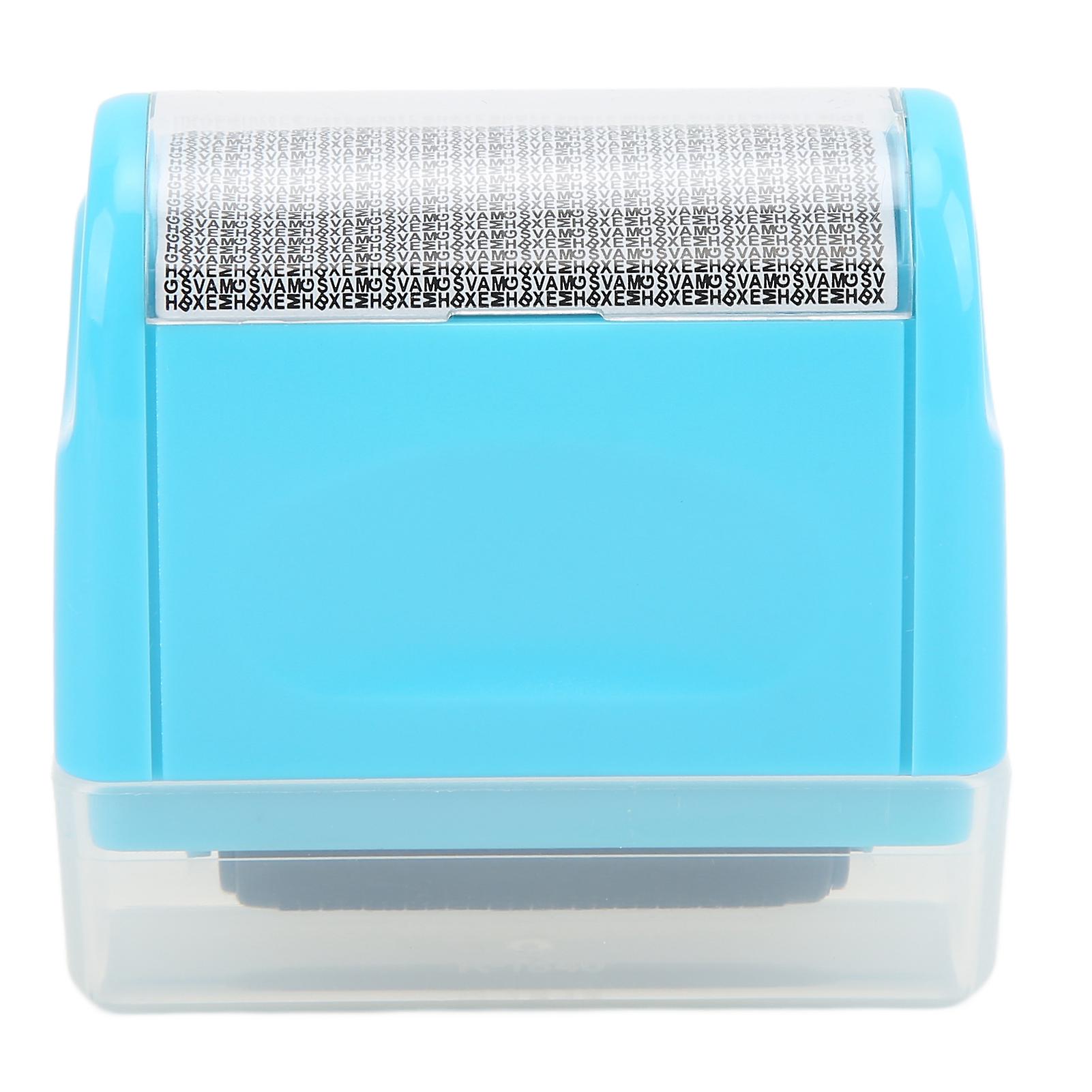 Blue Confidential Stamp: Small Body with Detachable Window for Identity Protection