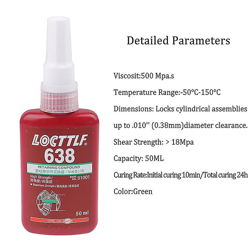 50ml 638 Retaining Compound Thread Locker Adhesive Glue Multi-purpose Use