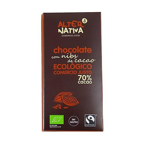 70% Chocolate with Organic Cacao Nibs 80 g