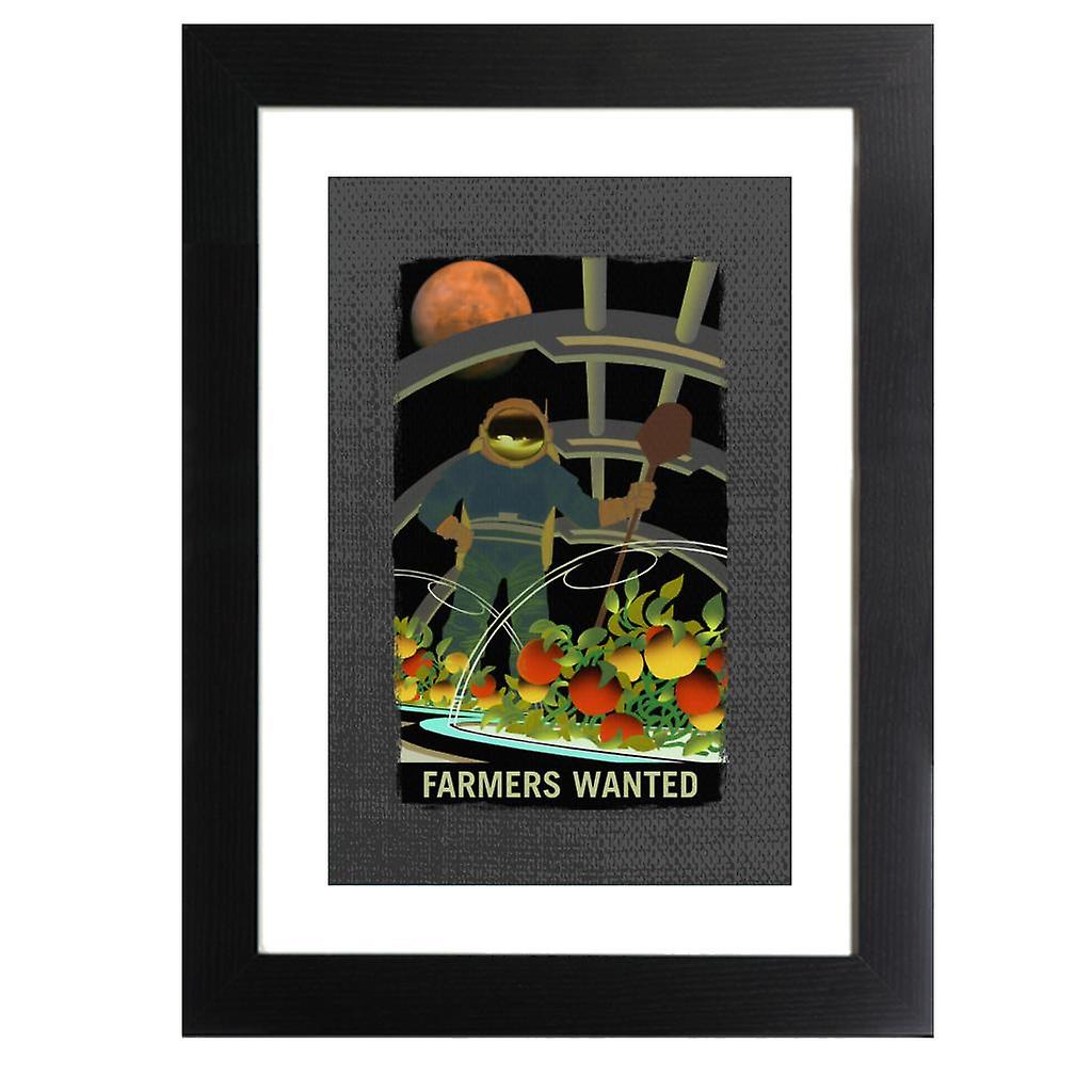 NASA Farmers Wanted Framed Print
